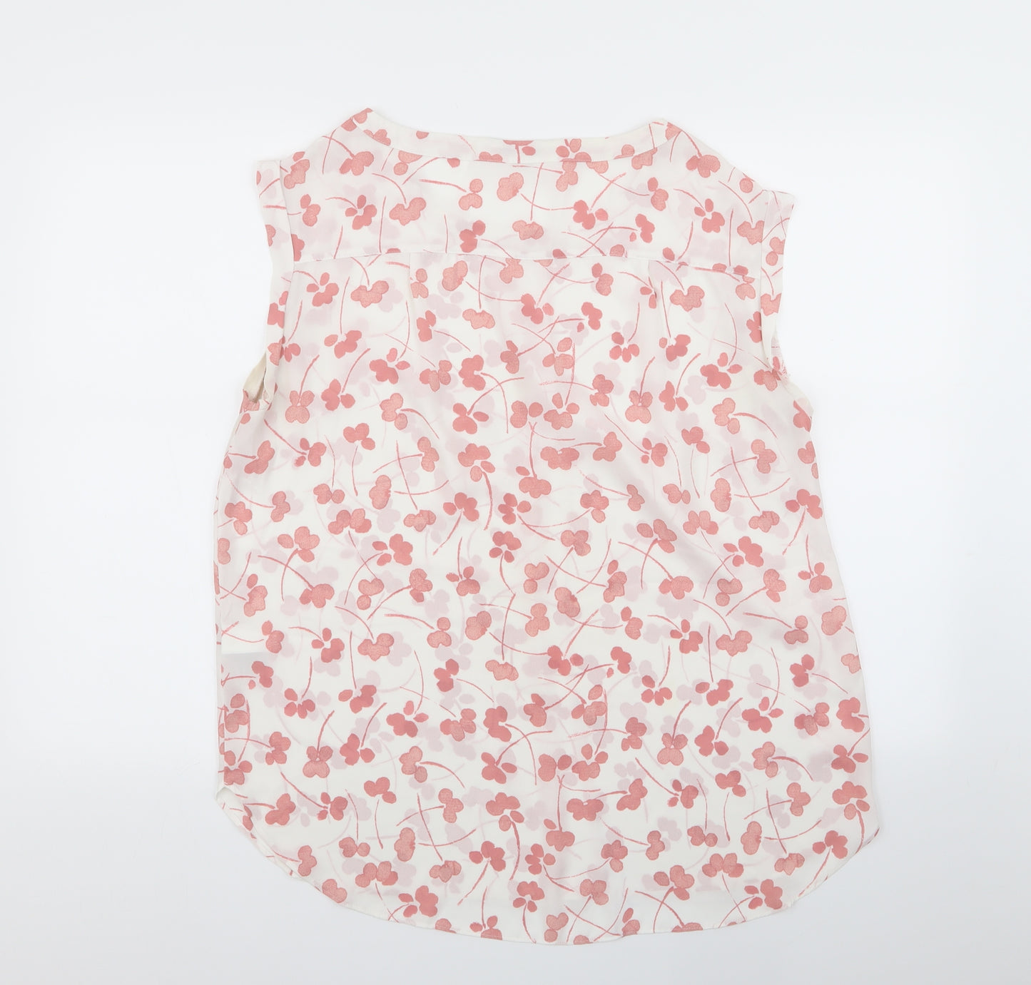 NEXT Womens White Floral  Basic Tank Size 16