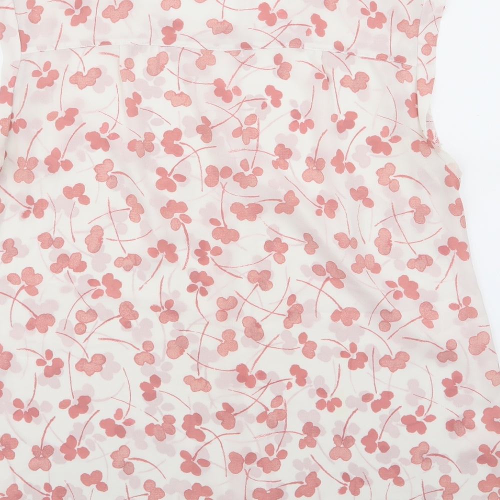 NEXT Womens White Floral  Basic Tank Size 16