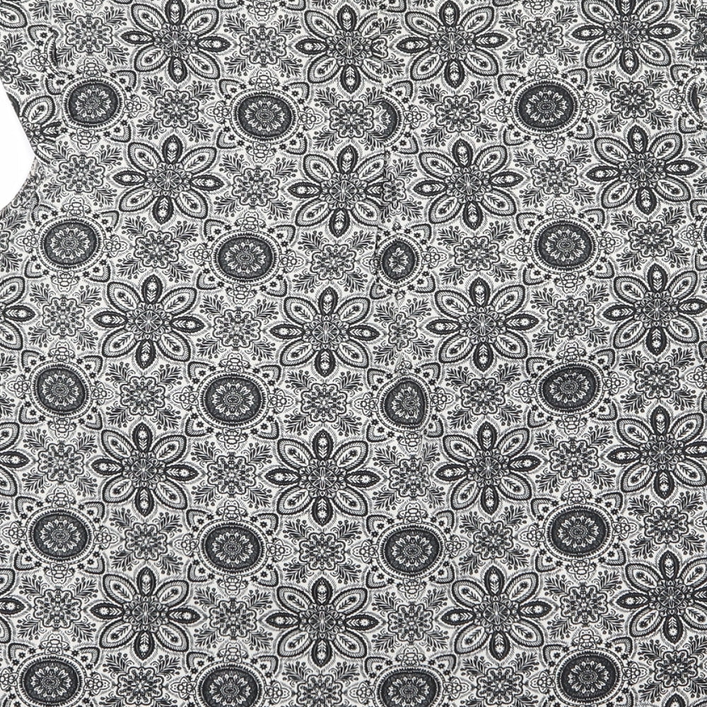 Peacocks Womens Multicoloured Geometric  Basic Tank Size 16