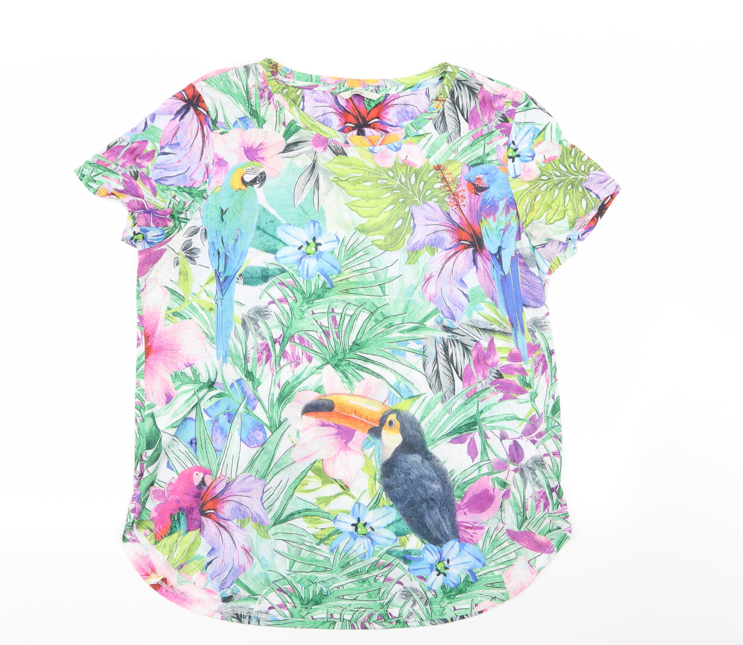 Asda George Womens  Floral  Basic T-Shirt Size 16