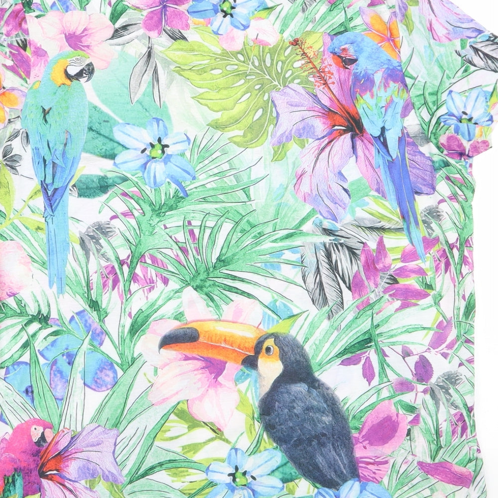 Asda George Womens  Floral  Basic T-Shirt Size 16