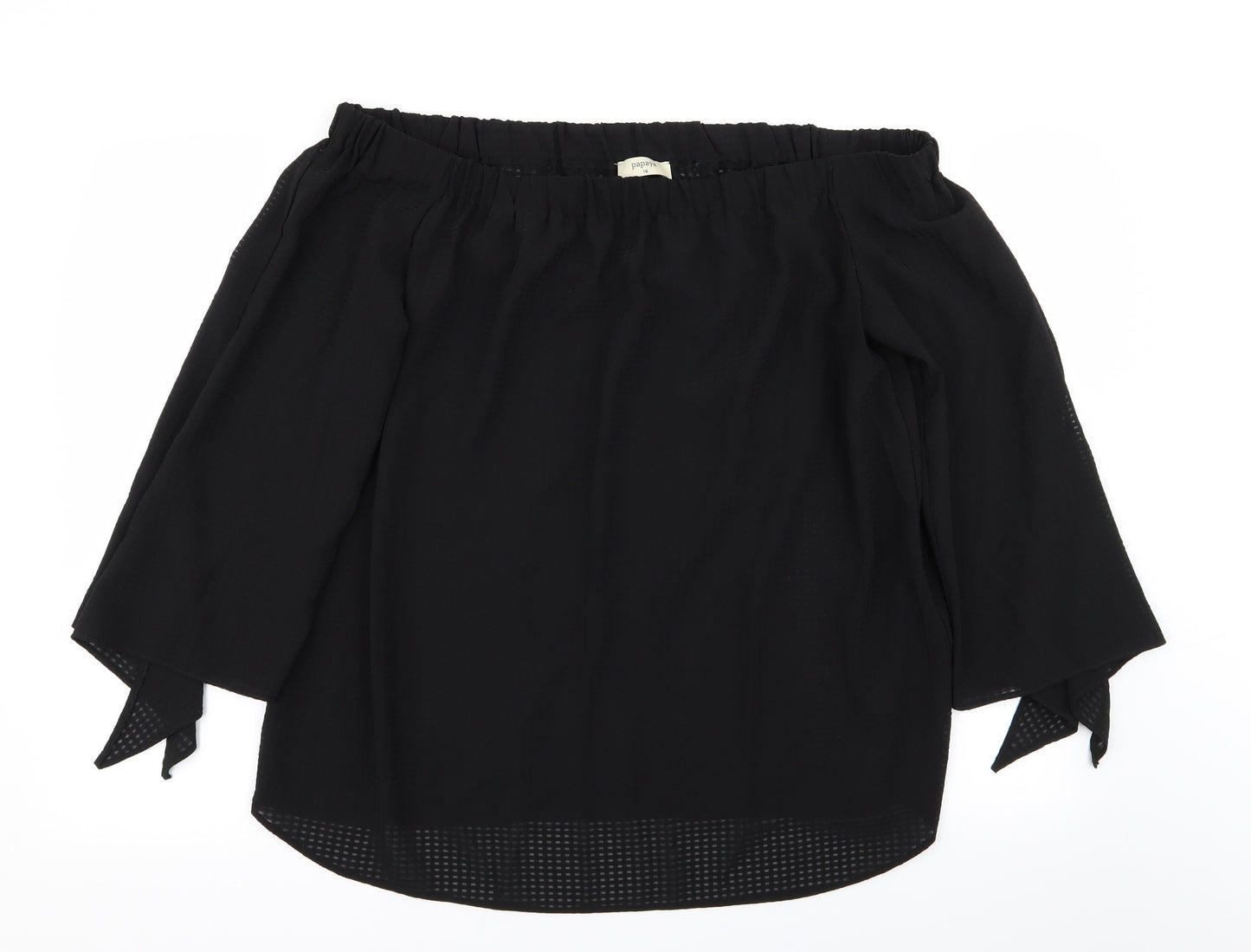Papaya Womens Black   Basic Blouse Size 16