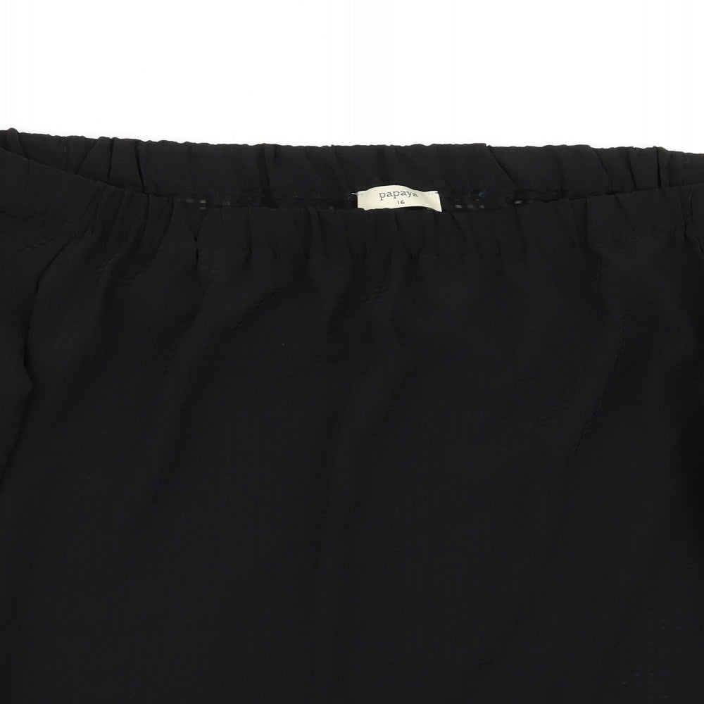Papaya Womens Black   Basic Blouse Size 16