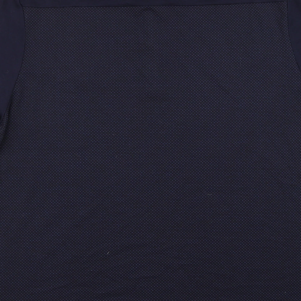 River Island Mens Blue Houndstooth   Polo Size XL