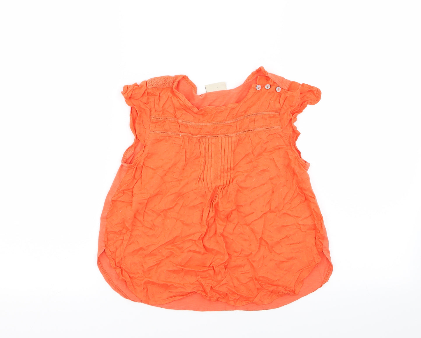 NEXT Girls Orange   Basic Blouse Size 9 Years
