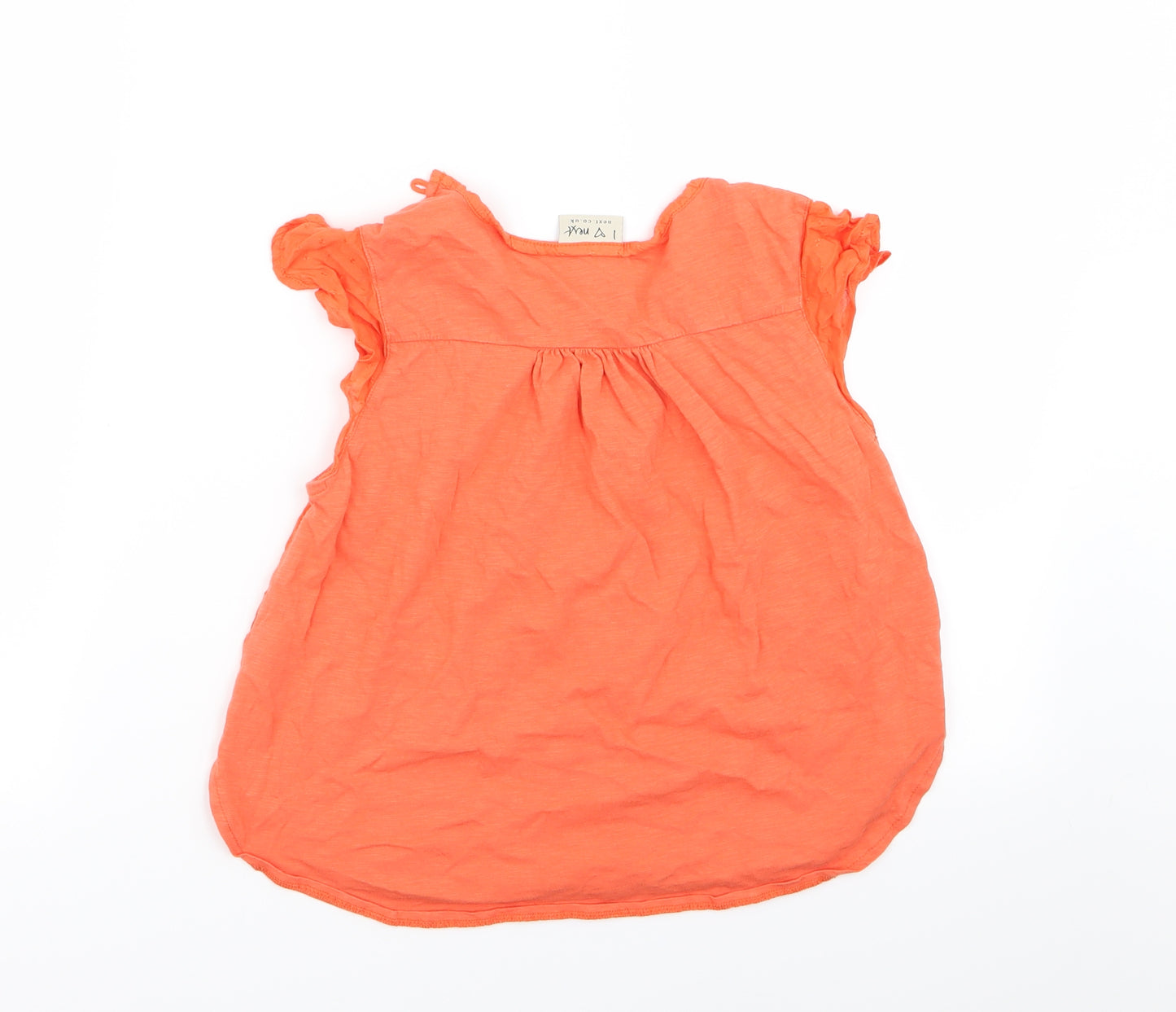NEXT Girls Orange   Basic Blouse Size 9 Years