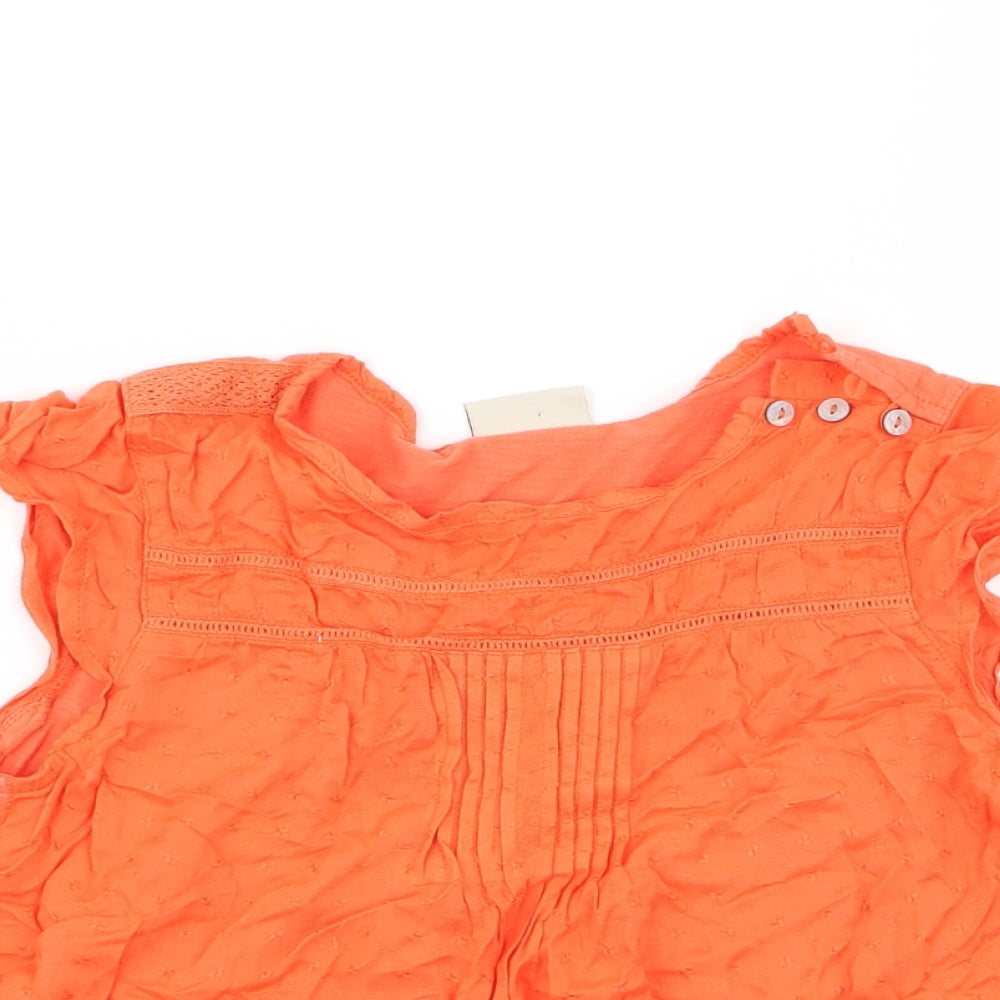 NEXT Girls Orange   Basic Blouse Size 9 Years
