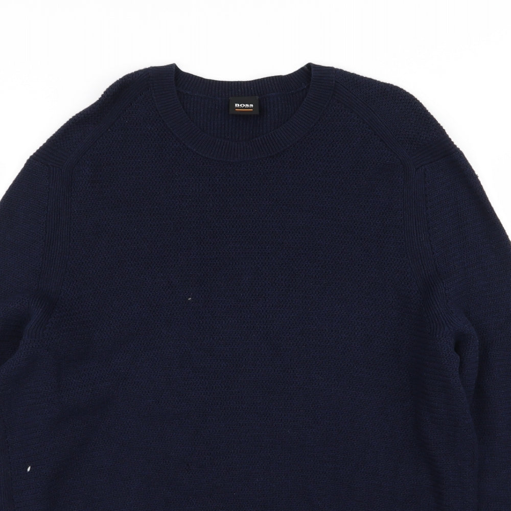 HUGO BOSS Mens Blue   Pullover Jumper Size XL