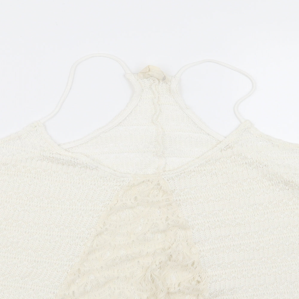 Preworn Womens White   Basic Tank Size M