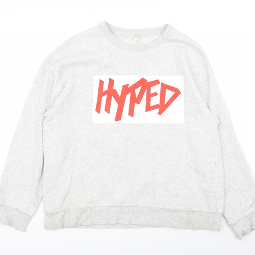 H&M Womens Grey   Pullover Jumper Size L