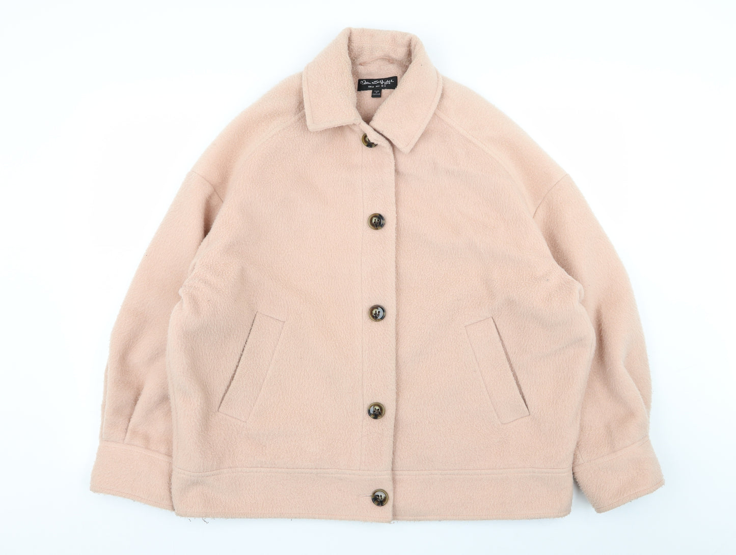 Miss Selfridge Womens Pink   Overcoat Coat Size 12