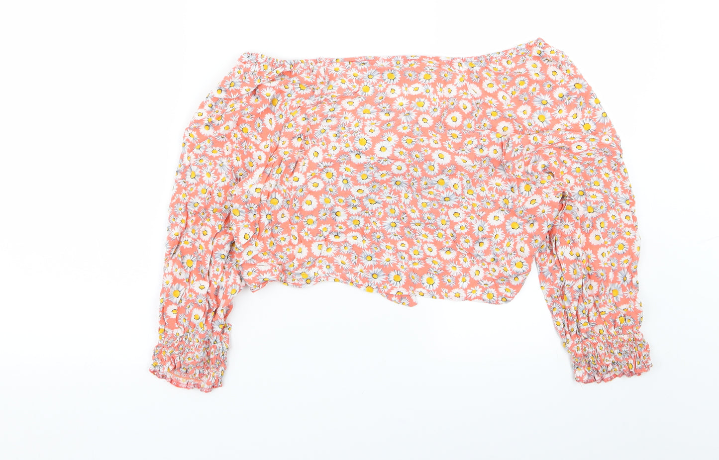 Primark Womens Multicoloured Floral  Basic Blouse Size 14  - crop top