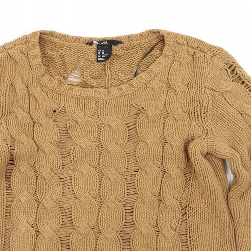H&M Womens Brown   Pullover Jumper Size XS