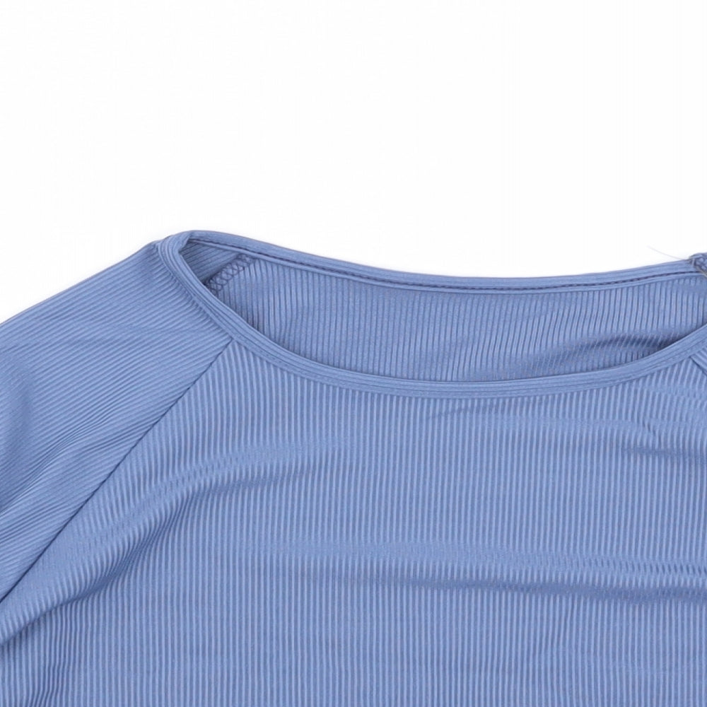 Preworn Womens Blue   Basic T-Shirt Size S  - crop top