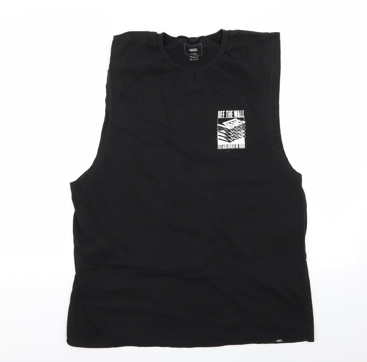VANS Mens Black    T-Shirt Size XL  - tank top