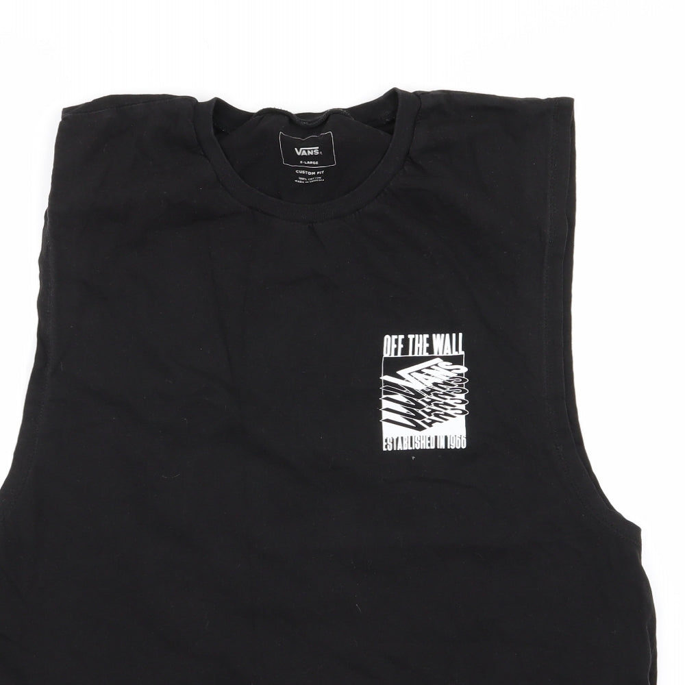 VANS Mens Black    T-Shirt Size XL  - tank top