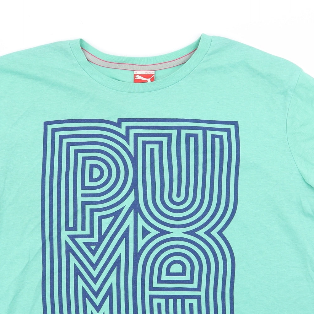 PUMA Mens Green    T-Shirt Size XL