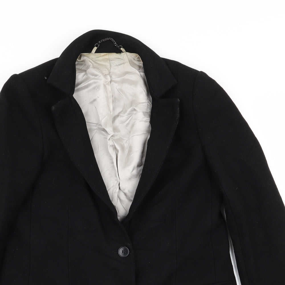 Jigsaw Womens Black   Overcoat Coat Size 10