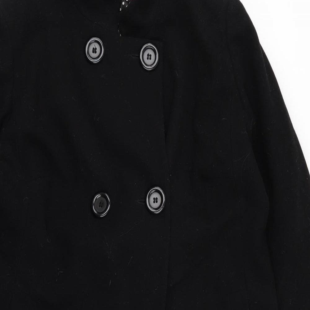 Laura Ashley Womens Black   Overcoat Coat Size 20