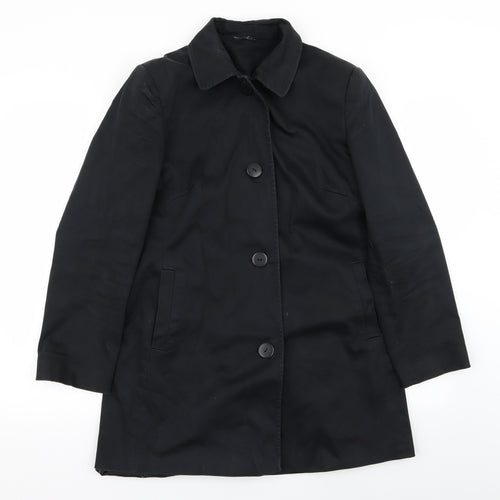 BHS Womens Black   Overcoat Coat Size 10