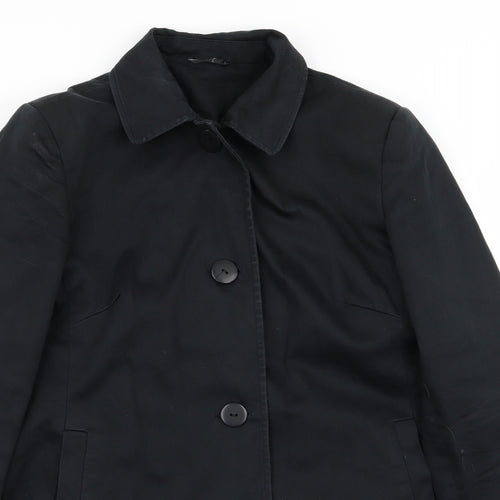 BHS Womens Black   Overcoat Coat Size 10