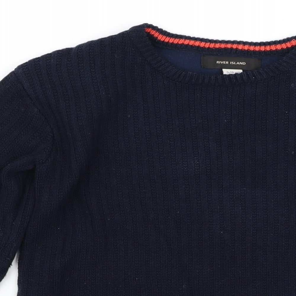 River Island Boys Blue   Pullover Jumper Size 5-6 Years