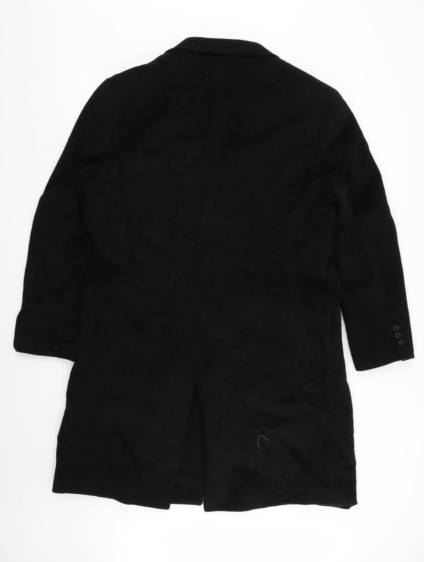 Zara Mens Black   Overcoat Coat Size XL