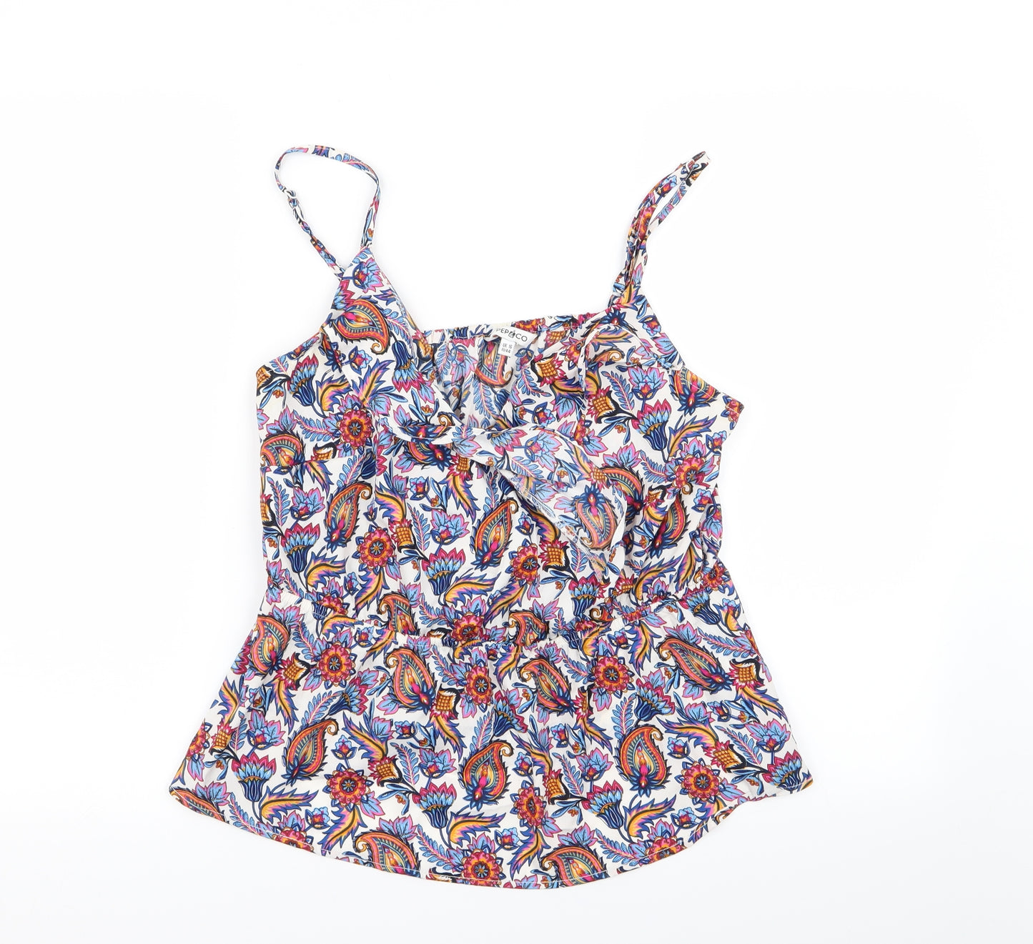 pep and co Womens Multicoloured Geometric  Basic Tank Size 16