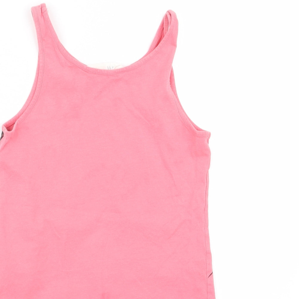 H&M Girls Pink Animal Print  Basic Tank Size 9-10 Years