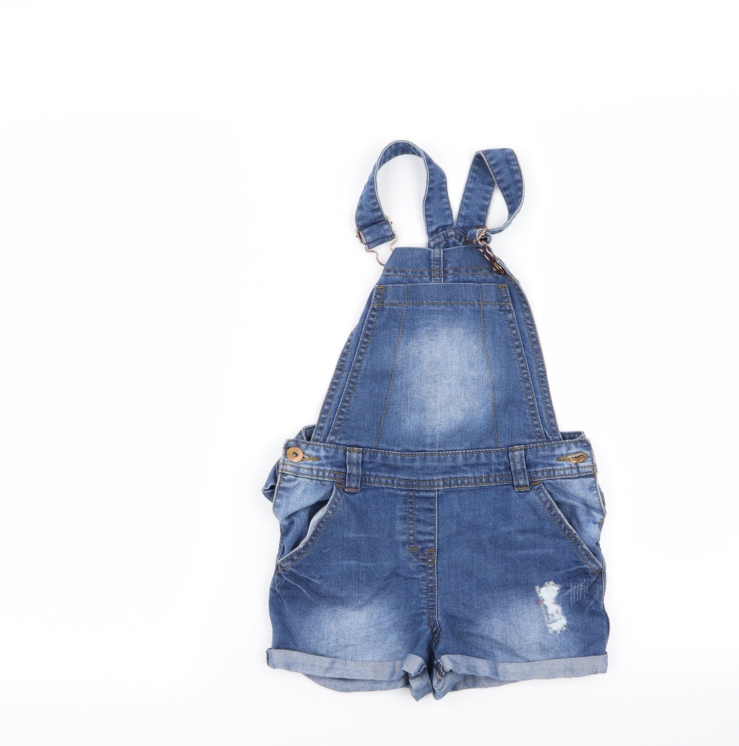 TU Girls Blue   Dungaree One-Piece Size 7 Years