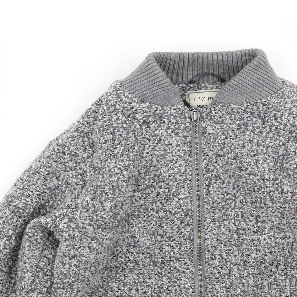 NEXT Girls Grey   Full Zip Jumper Size 8 Years