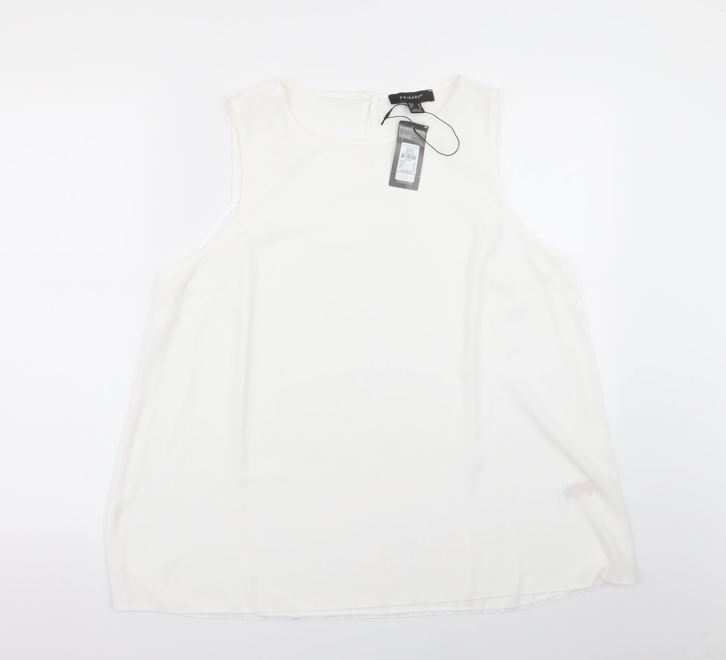 Primark Womens White   Basic Tank Size 18