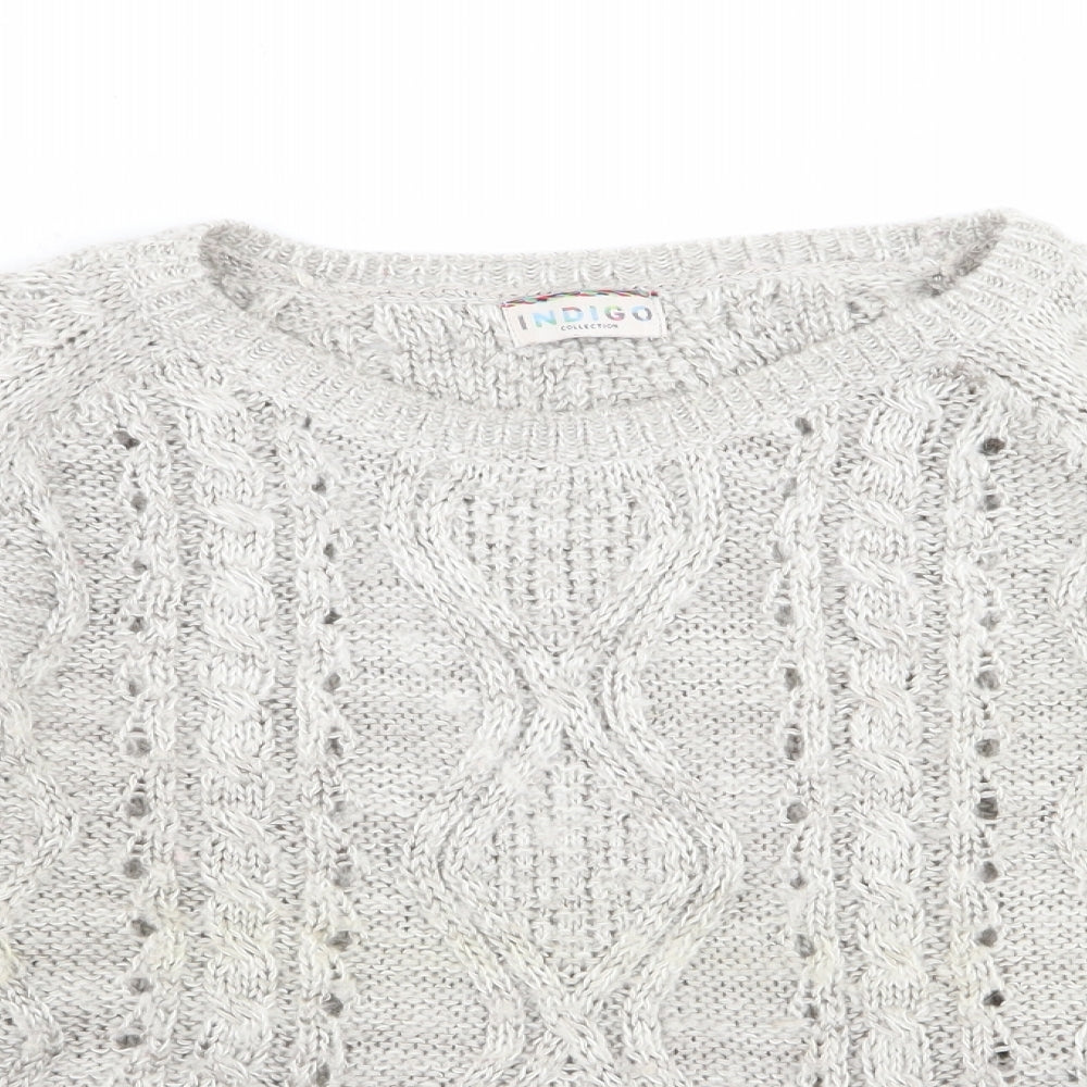 Indigo Womens Grey   Pullover Jumper Size 16