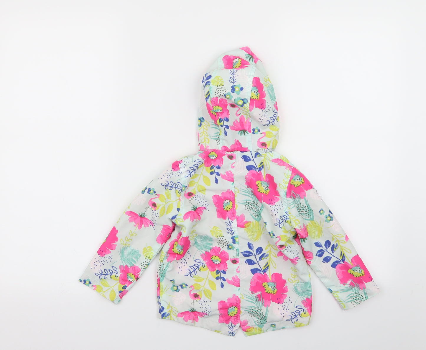 F&F Girls Multicoloured Floral  Basic Coat Coat Size 2 Years