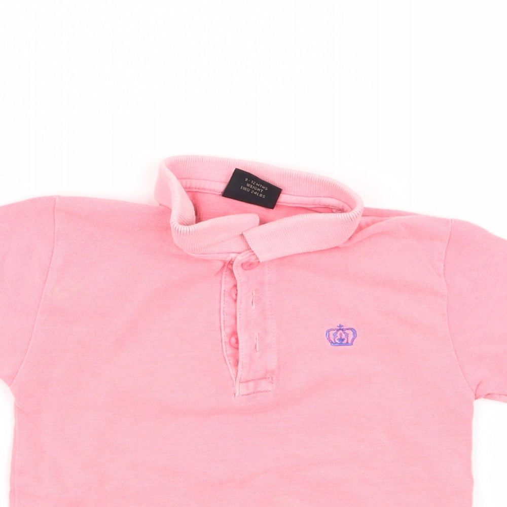 NEXT Boys Pink   Basic Polo Size 9-12 Months