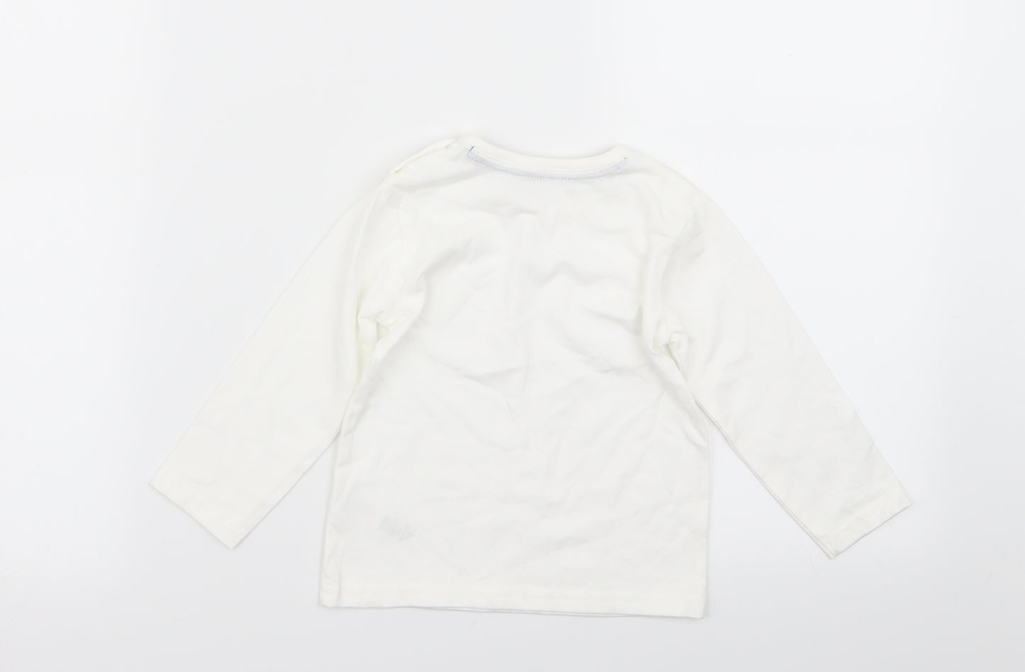 Asda George Boys White   Basic T-Shirt Size 9-12 Months