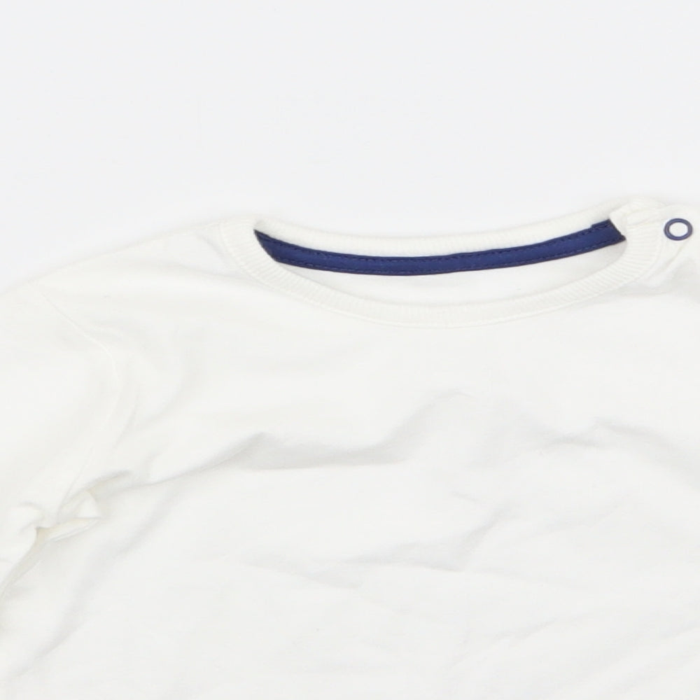 Asda George Boys White   Basic T-Shirt Size 9-12 Months