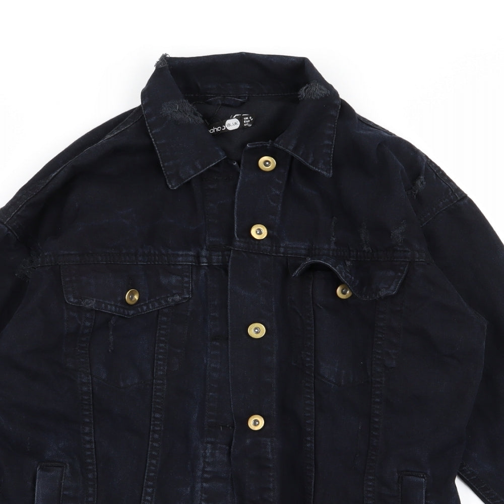 Boohoo Womens Blue  Denim Jacket  Size 8
