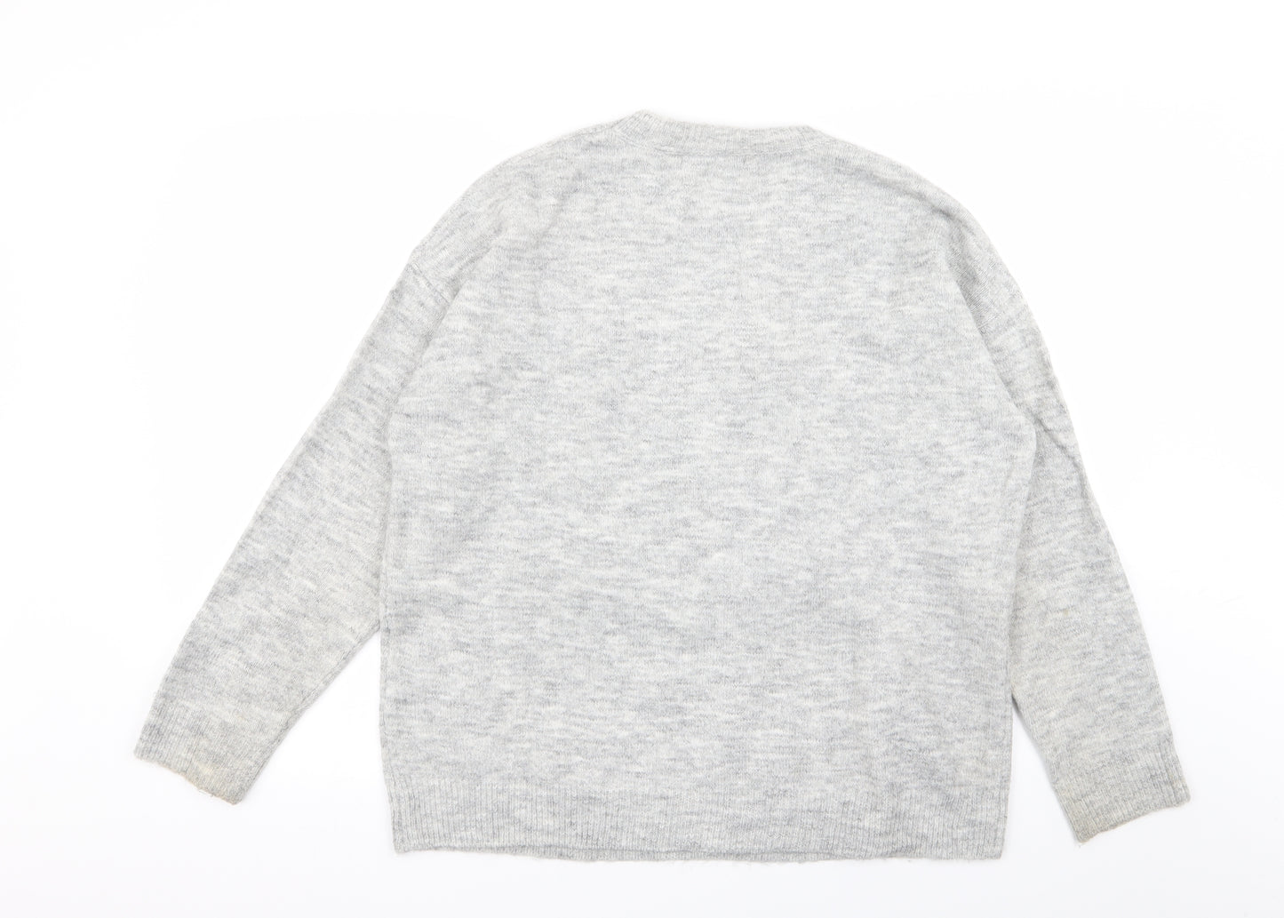 Asda George Womens Grey   Pullover Jumper Size L  - Christmas jumper