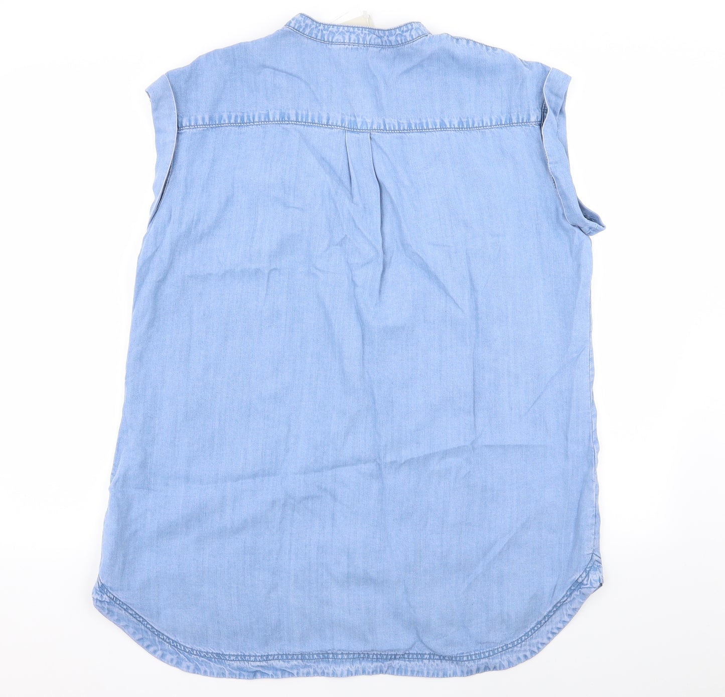 Nutmeg Womens Blue   Basic Button-Up Size 18