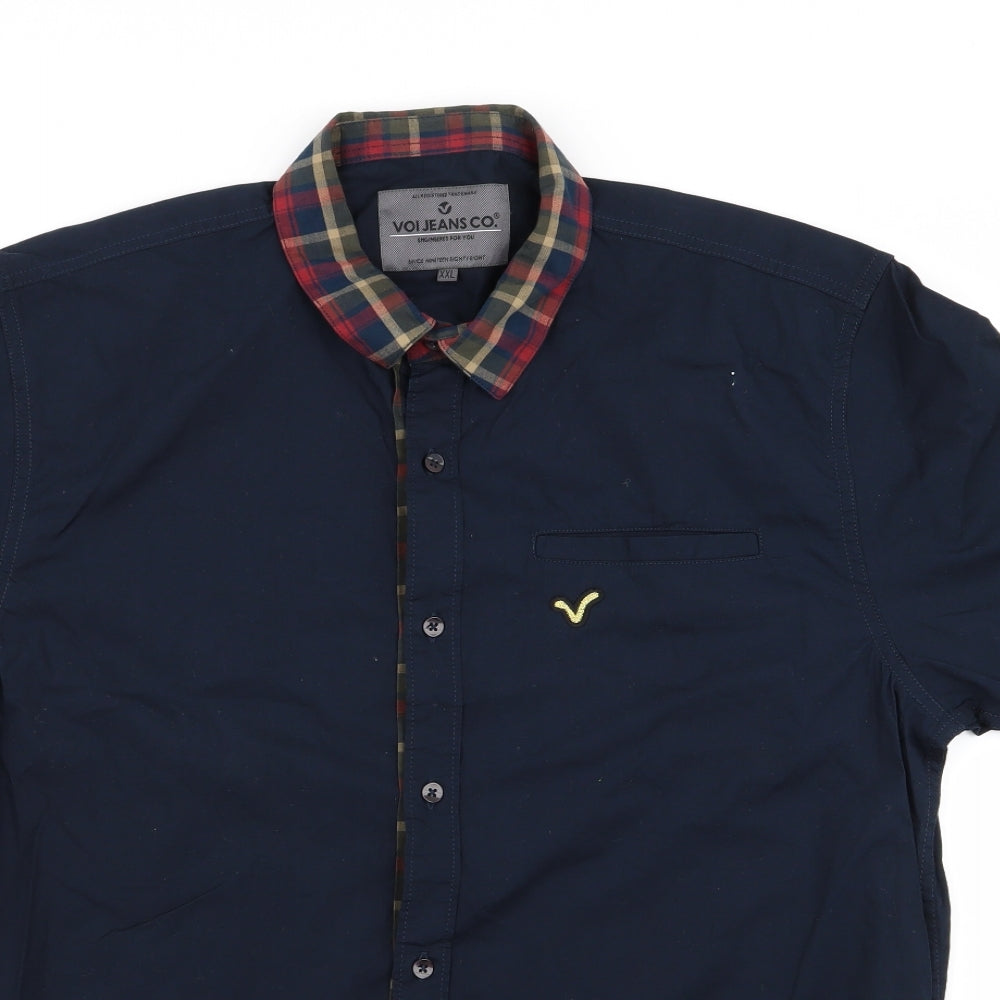 Voi Jeans Mens Blue    Button-Up Size 2XL