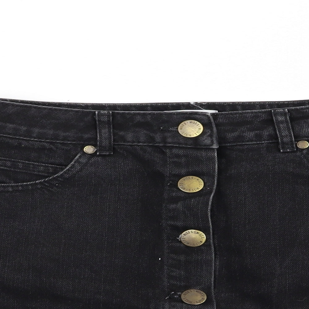 Miss Selfridge Womens Black   Mini Skirt Size 10