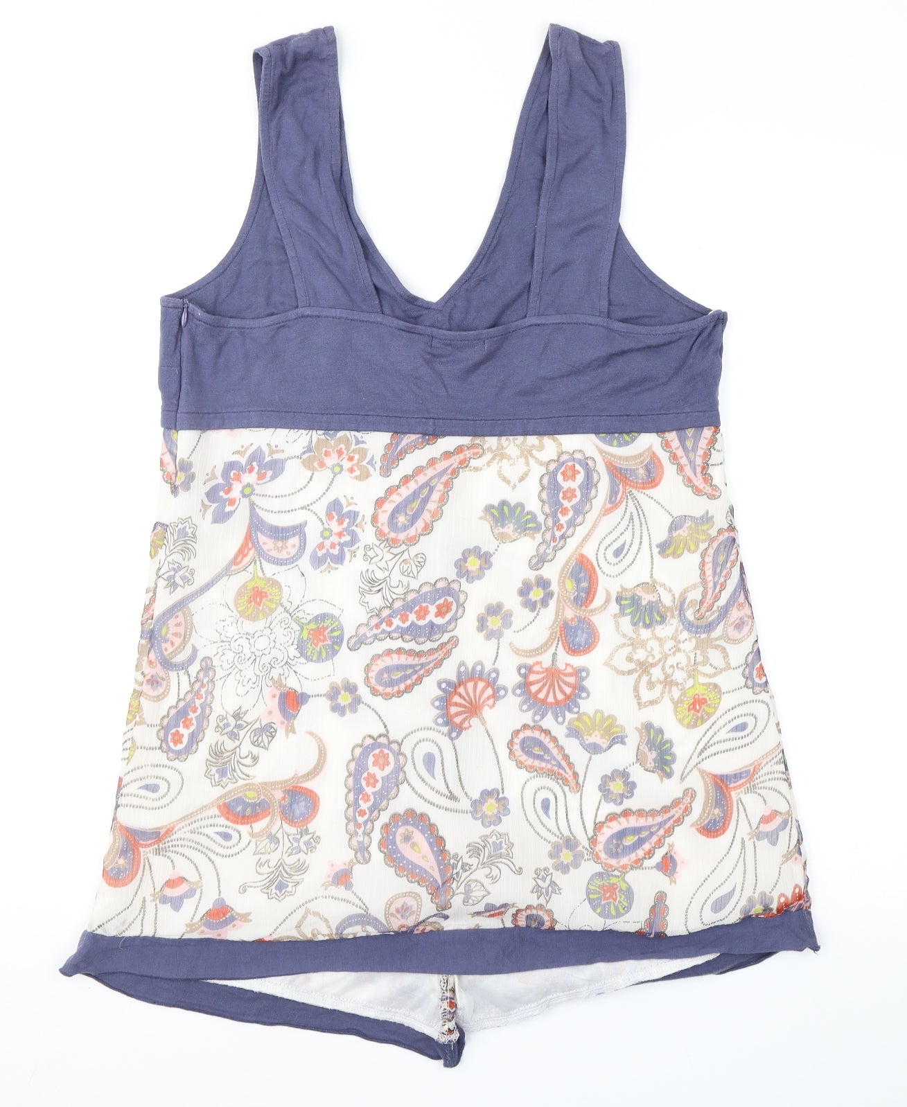 La Redoute Womens Blue Paisley  Basic Blouse Size 14