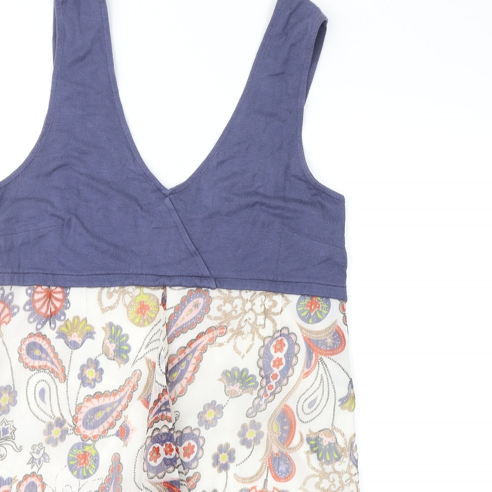 La Redoute Womens Blue Paisley  Basic Blouse Size 14