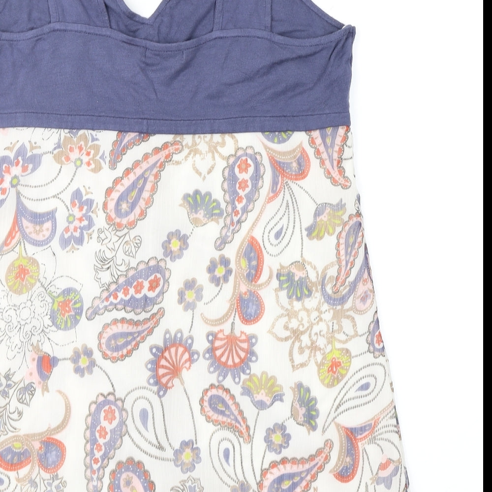 La Redoute Womens Blue Paisley  Basic Blouse Size 14