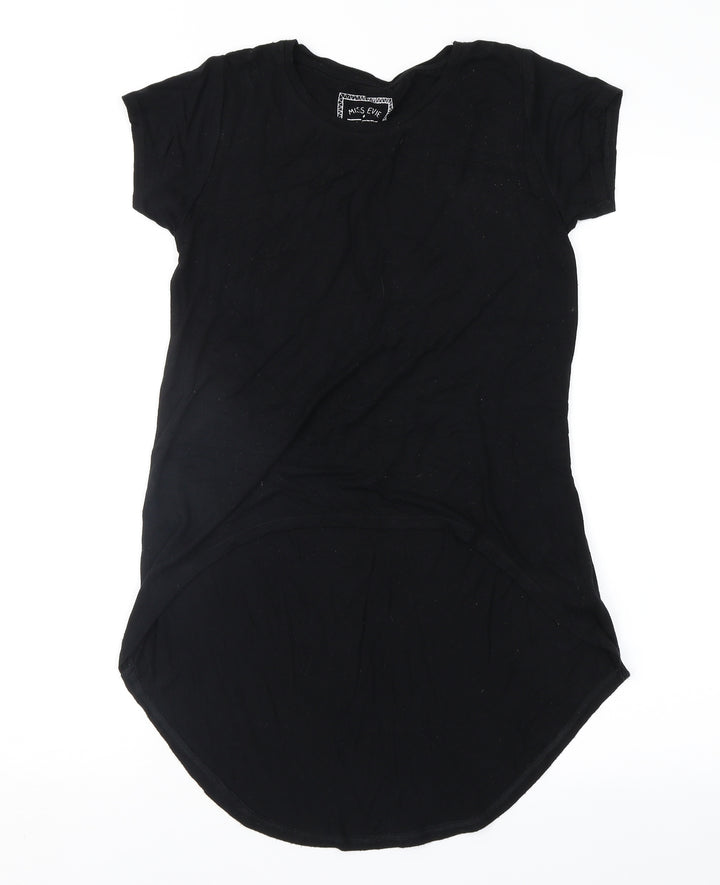 E-vie Girls Black   Basic T-Shirt Size 9-10 Years