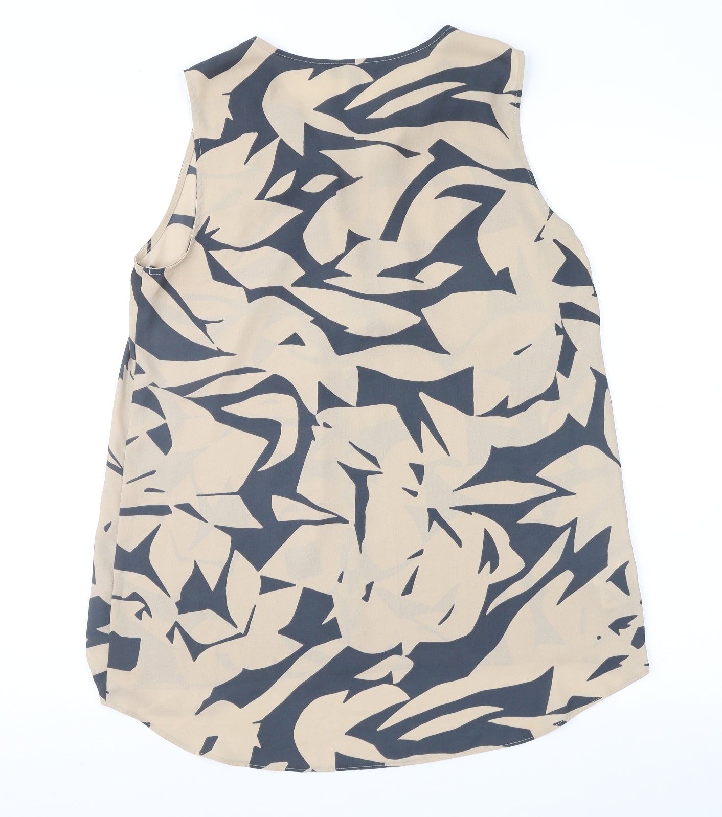 NEXT Womens Brown Geometric  Basic Blouse Size 12