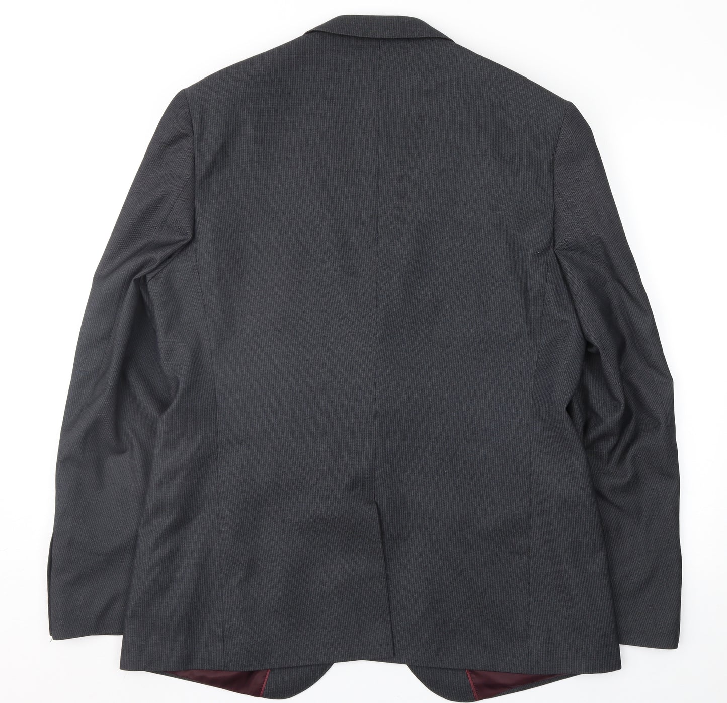 Marks and Spencer Mens Grey Striped  Jacket Suit Jacket Size 42