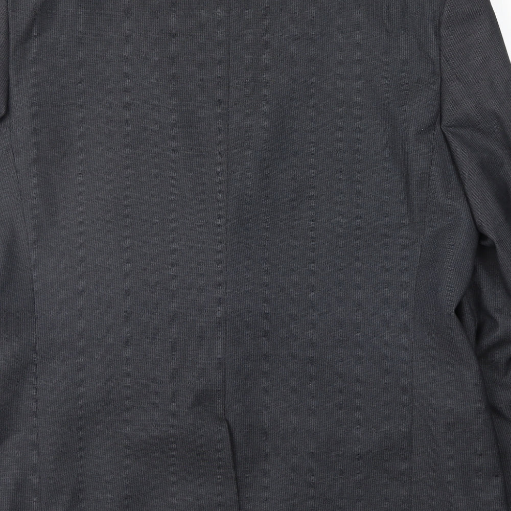 Marks and Spencer Mens Grey Striped  Jacket Suit Jacket Size 42