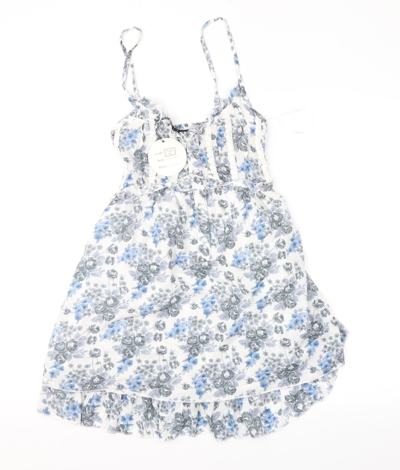 Cute Womens Blue Floral  Fit & Flare  Size M